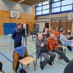 Zuschauer beim Verbandsklasse-Spiel des TTC Hockenheim in der Gymnasium-Sporthalle Hockenheim